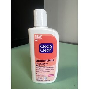 Clean & Clear Essentials Dual Action Facial Moisturizer 4 Oz, Fragrance Free